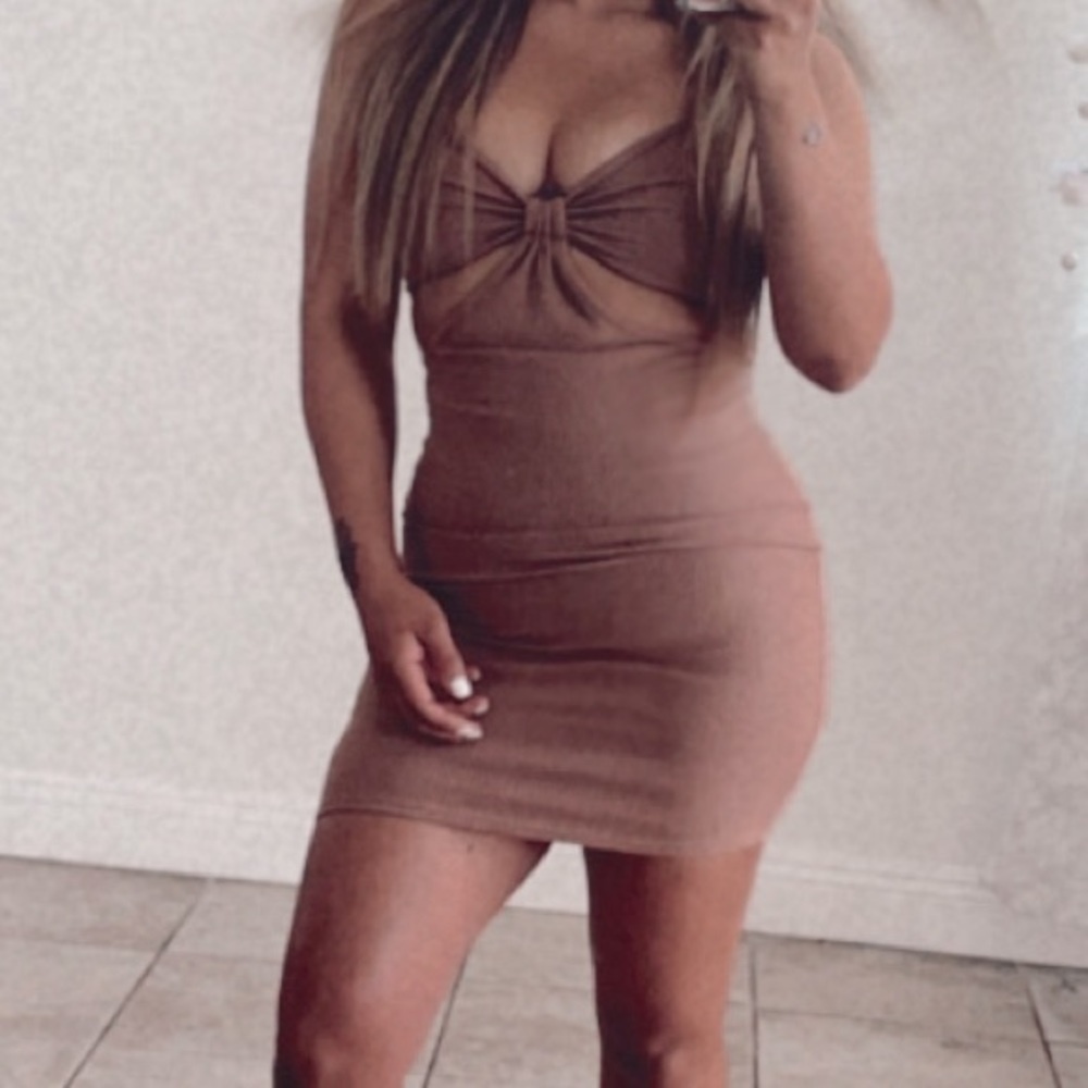 Tan Mini dress